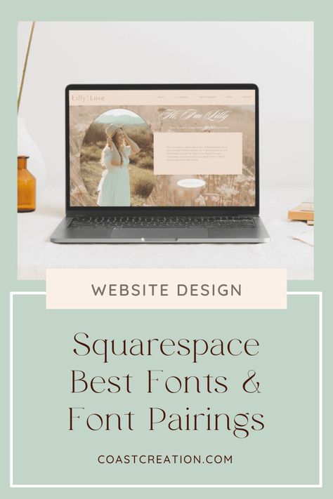 Squarespace Best Fonts and Font Pairings Aesthetic Font Combinations, Free Font Combinations, Website Fonts Typography, Squarespace Fonts, Squarespace Font Pairings, Website Typography, Best Google Fonts, Cute Fonts Alphabet, Health Websites