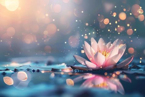 Photo lotus symbolizes purity in buddhis... | Premium Photo #Freepik #photo Lotus Background, Spiritual Wallpaper, Water Background, Laptop Backgrounds, Flow Arts, Sparkling Water, Laptop Wallpaper, Premium Photo, Buddhism