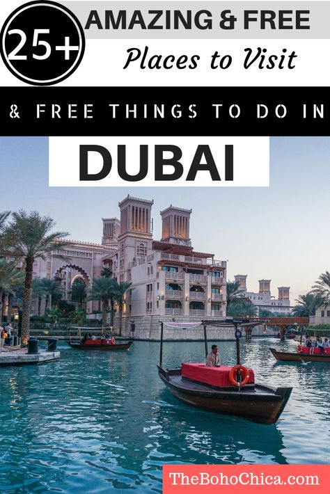 Best Places to Visit in Dubai for Free & Cheap and Free Things to do in Dubai: From watching flamingoes and Dubai's liveliest beach to the world's tallest dancing fountains, I've got you covered if you're visiting Dubai on a budget. #budgettravel #Dubaitravel #dubai #freethingstodoinDubai #Dubaionabudget #visitDubai via @thebohochica Dubai Best Places, Free Things To Do In Dubai, Dubai Places To Visit Bucket Lists, Dubai Places To Visit, Dubai Guide, Dubai Beach, Dubai Travel Guide, Img Worlds Of Adventure Dubai, Dubai Holidays