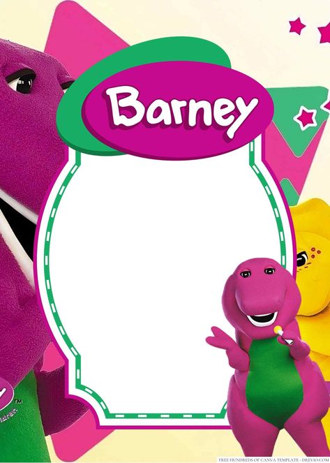 Cool 18+ Barney and Friends Canva Birthday Invitation Templates Who doesn't love Barney and Friends? This lovable purple dinosaur has been entertaining children for decades, and now your child can have their very own Barney-themed birthday party. And what better w... Barney Birthday Party, Barney And Friends, Barney Birthday, Purple Dinosaur, Barney & Friends, Colorful Invitations, Free Printable Birthday Invitations, Party Supply Store, Create Invitations