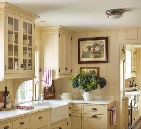 Cottage Kitchen Cabinets, Refacing Kitchen Cabinets, Small Kitchens, Cottage Kitchens, Yellow Kitchen, Kitchen Pictures, Farmhouse Style Kitchen, Modern Farmhouse Kitchens, Cottage Kitchen