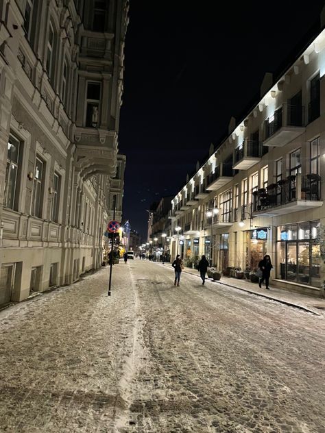 Vilnius, street, winter, snow, buildings, old town Winter In Lithuania, Lithuania Winter, Winter Building, Lithuania Vilnius, Vilnius Lithuania, Night City, Winter Aesthetic, Capital City, Winter Time