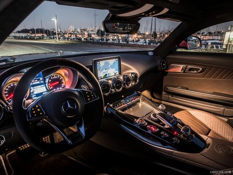 2016 Mercedes-AMG GT Best Car Interior, Mercedes Benz Interior, Mercedes Amg Gt S, Mercedes Wallpaper, Mercedes Amg Gt, Inside Car, Luxury Car Interior, Car Interior Design, Amg Gt