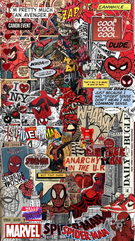 #spiderman #itsv #wallpaper #vintage #quotes #music #movies #coquette #art #books #comics #marvel Punk Background, Marvel Phone Wallpaper, Spiderman Comic Art, Punk Wallpaper, Spiderman Gifts, Whatsapp Wallpapers Hd, Image Spiderman, Spiderman Theme, Spiderman Drawing