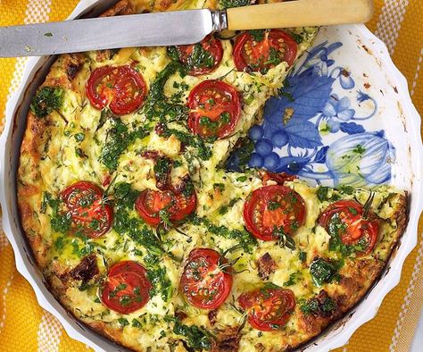 Tomato Ricotta Quiche, Ricotta Tomato Recipes, Ricotta Bake, Tomato And Ricotta, Savoury Treats, Tomato Cheese, Recipe Lunch, Zucchini Tomato, Zucchini Recipe