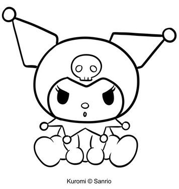 Kuromi Coloring Page, Kuromi Outline, Hello Kitty Colouring Pages, Kitty Coloring, Hello Kitty Coloring, Coloring Page Ideas, Disney Fantasy, Cartoon Coloring Pages, Page Ideas