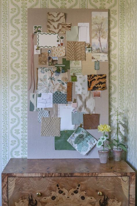 Pin Board Aesthetic, Diy Pinboard, Pin Board Ideas, Modern Traditional Home, Glam Room, Drop Cloth, Inspiring Spaces, Diy Interior, Home Office Space