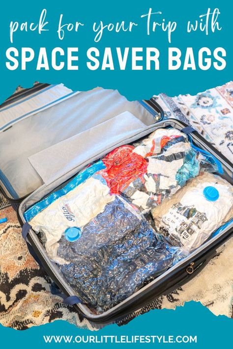 Vacuum Sealed Space Saver Bags Review Folding Clothes For Travel, Plane Hacks, Amazon Travel Must Haves, Vacation In Florida, Perfect Travel Outfit, International Travel Essentials, Suitcase Packing Tips, Travel Benefits, First Class Flights