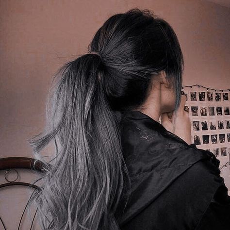 Dyed Grey Hair, Grey Hair Aesthetic, Grey Hair Colour, Silver Hair Short, Dark Silver Hair, Dark Grey Hair, Grey Ombre Hair, Ash Hair Color, Beautiful Gray Hair