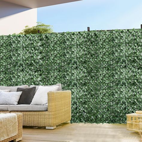 Porch Privacy Ideas, Leaf Fence, Fence Cover, Porch Privacy, Decorative Fence, Deck Balcony, Fence Screen, Privacy Fence Screen, Cinder Block Walls