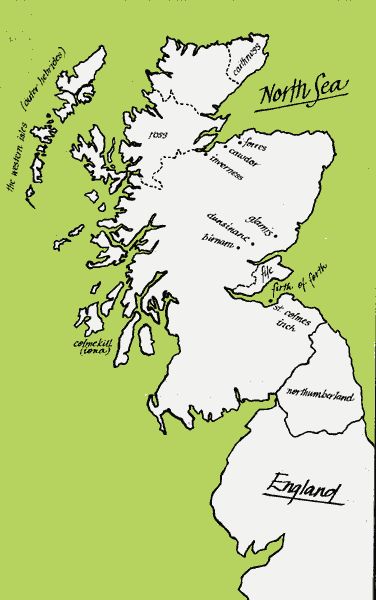 Slightly larger map. Map Of Scotland, Ap English, Shakespeare Plays, Education English, Middle Ages, Family Tree, A Family, Scotland, Cool Pictures