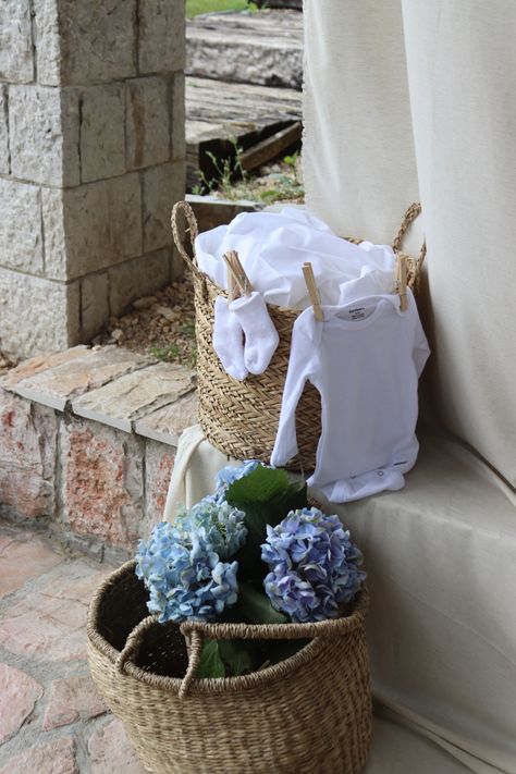 European Baby Shower Theme, Blue Flowers Baby Shower Theme, Baby Shower Boy Flowers, Picnic Theme Baby Shower Ideas, French Country Baby Shower Ideas, Baby Shower Room Set Up, Baby In Bloom Blue Shower Ideas, 3rd Baby Shower Ideas, Hydrangea Baby Shower Ideas