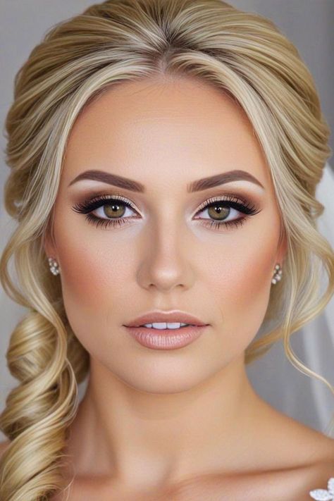 Golden Hour Glow, bridal makeup, wedding makeup, bridal makeup look Luminous Makeup Look, Mood Wedding, Fab Mood, Luminous Makeup, Glam Wedding Makeup, Prom Makeup Looks, Bridesmaid Hair Makeup, Makeup Bridal, Makeup For Blondes