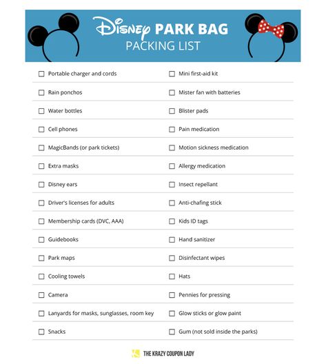 Disney Emergency Kit, Disney World Park Bag Packing Lists, Disneyland Park Bag Essentials, Disneyland Travel Kit, Disney Character Print Bags For Disney Trips, What’s In My Disney Park Bag, Caribbean Holiday, Mini First Aid Kit, Cooling Towels