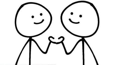 Best Friend Stick Figures, Stick Figure Best Friends, Friend Stick Figures, Friends Stick Figures, Friends Holding Hands, Hugging Drawing, People Hugging, Man Hug, 4 Best Friends