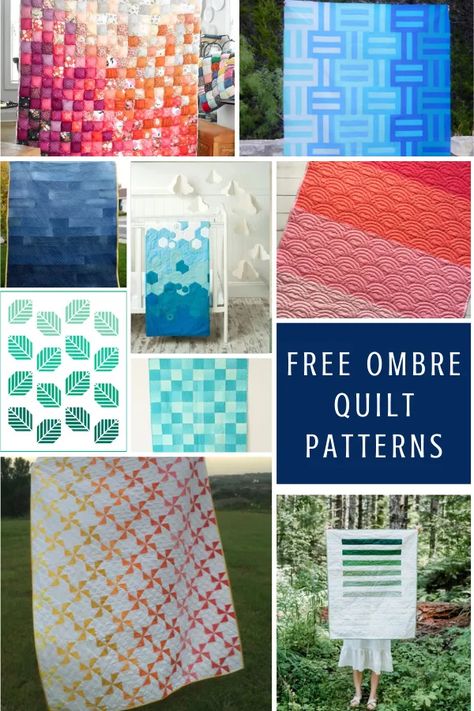 Ombre Quilt Round Up – Sewing With Scraps Charm Pack Table Runner, Sewing With Scraps, Ombre Quilt, Jelly Roll Patterns, Panel Quilt Patterns, Charm Squares, Jelly Roll Quilt Patterns, Ombre Fabric, Barn Quilt Patterns