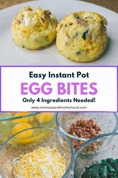 Pressure Cooker Eggs, Instant Pot Egg Bites, Breakfast Simple, Instant Pot Dinner, Starbucks Egg Bites, Packed Breakfast, Egg Bites Recipe, Brunch Eggs, Recipes Instant Pot