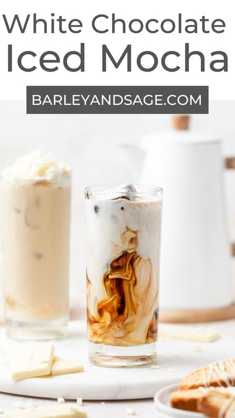 Chocolate Syrup Recipe For Coffee, Turtle Mocha Recipe, White Chocolate Coffee Recipe, Iced White Chocolate Mocha Starbucks, White Chocolate Mocha Starbucks, Coffee Diy Recipes, Chocolate Coffee Recipes, Vanilla Sweet Cream Cold Brew, Peppermint Mocha Recipe