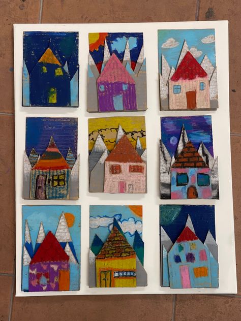 #paperdiorama #collage #house #paperhouse #papercrafts #paperrelief #kidscrafts #kidsactivities Preschool Collage, Simple Diorama, Collage Houses, Collage House, House Collage, Kindergarten Art, Art Auction, Art Collage, Geography