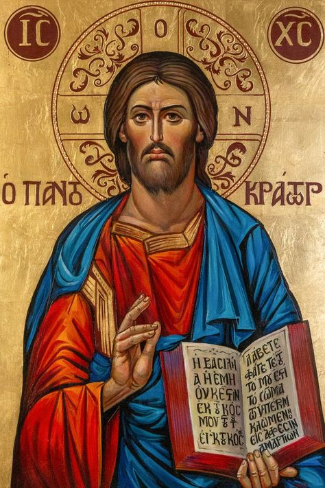 Jesus Crist blessing hand painted Byzantine icon, 33Χ26 inches, Christian art , Greek Orthodox icons Greek Orthodox Icons, Jesus Blessing, Hands Icon, Geometry Tattoo, Orthodox Christian Icons, Russian Icons, Byzantine Icons, Orthodox Christianity, Main Theme