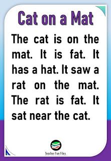 Phonics Reading Kindergarten, Teacher Fun Files, Class 1 Reading Practice, Reading Practice For Kindergarten, Reading Material For Kindergarten, Practice Reading, Phonic Reading, Reading Words Kindergarten, Kindergarten Reading Activities Phonics