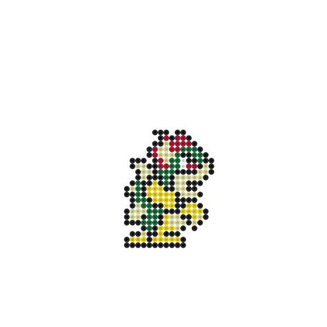 Bowser Perler Bead Patterns, Bowser Perler, Nerd Cake, Melts Beads, Minecraft Beads, Spot Art, Rug Coaster, Coaster Ideas, Perler Bead Crafts