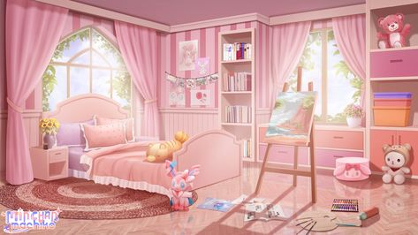 Vtuber Background, Rocket Girl, Graphic Poster Art, Astro Boy, Pink Bedroom, Animated Drawings, Anime Background, Pink Aesthetic, Graphic Poster