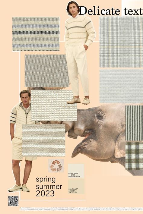 For its edition in Bangladesh, Intex South Asia has chosen Italtex as the partner of fabric fashion trends. Colors are presented with Pantone reference codes.
We have prepared an extract of our Men's fabric trends for Spring/Summer 2023 and Autumn/Winter 2023/24, which will be displayed at the show to provide new inputs to visitors and exhibitors. Visit us at booth 13 hall 4. Thome Brown, Ss23 Men, Fashion Newspaper, Mood Board Fashion Inspiration, Fashion Trend Book, Newspaper Fashion, Trend Council, Trend Fabrics, Fashion Trend Forecast