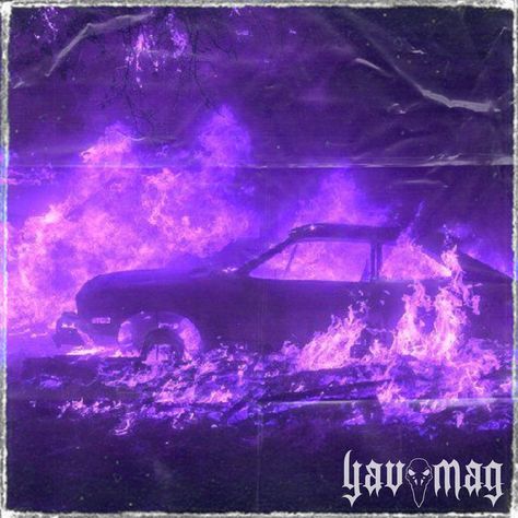 Car On Fire Aesthetic, On Fire Aesthetic, Car On Fire, Purple Cars, Fire Aesthetic, Purple Aesthetic Background, Dark Purple Wallpaper, Violet Aesthetic, Purple Car