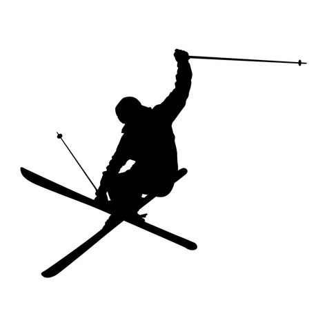 Skier Drawing Simple, Ski Silhouette, Ski Stickers, Street Skateboarding, Kids Murals, Skiing Aesthetic, Freestyle Skiing, Ski Art, Search Google