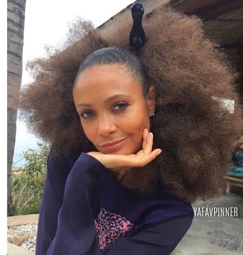 pinterest ; yafavpinner ♡ Thandie Newton, Best Natural Hair Products, Beautiful Natural Hair, Natural Hair Beauty, 4c Hair, Face Card, Natural Hair Inspiration, Celeb Crushes, Natural Hair Tips