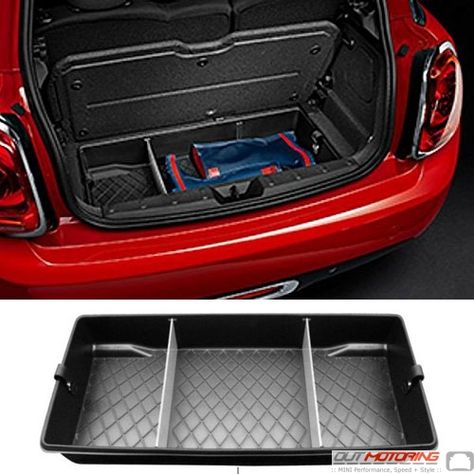 Trunk Storage Compartment Mini Cooper R50 Accessories, Mini Countryman Accessories, Automatic Curtains, Car Organisation, F56 Jcw, Mini Cooper Accessories, Mini Cooper Interior, Mini Cooper Custom, Mini Clubman R55