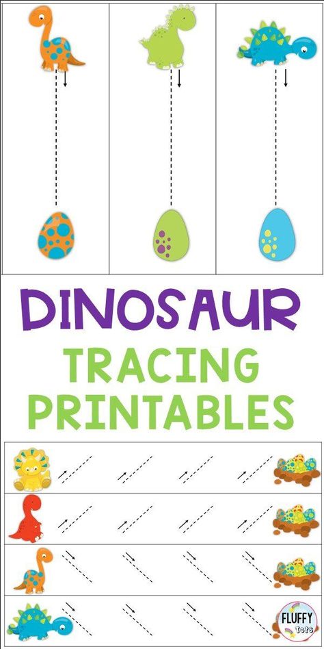 Let's have fun tracing lines and shapes with the Dinosaurs and its eggs in this Dinosaur Tracing Pages. Perfect for your toddler and preschool kids. Dinosaur Tracing Sheets Free Printable, Dinosaur Tracing, Tracing Lines Worksheets, Dinosaur Theme Preschool, Line Tracing Worksheets, Therapy Interventions, Room Crafts, Line Tracing, Infant Room