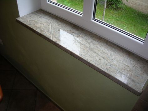 marble window sills - Yahoo Image Search Results Window Sill Marble Granite, Granite Window Frame Design, Bathroom Window Sill Ideas, Window Seal Ideas, Window Granite, Granite Window Sill, Marble Window Sill, Stone Window Sill, Sliding Window Design