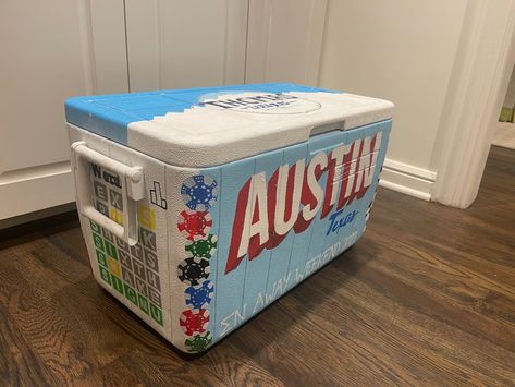 Frat Coolers Corner, Austin Frat Cooler, Austin Formal Cooler, Frat Cooler Corners, Frat Coolers Formal, Nola Cooler, Diy Beer Pong, Diy Beer Pong Table, Formal Coolers