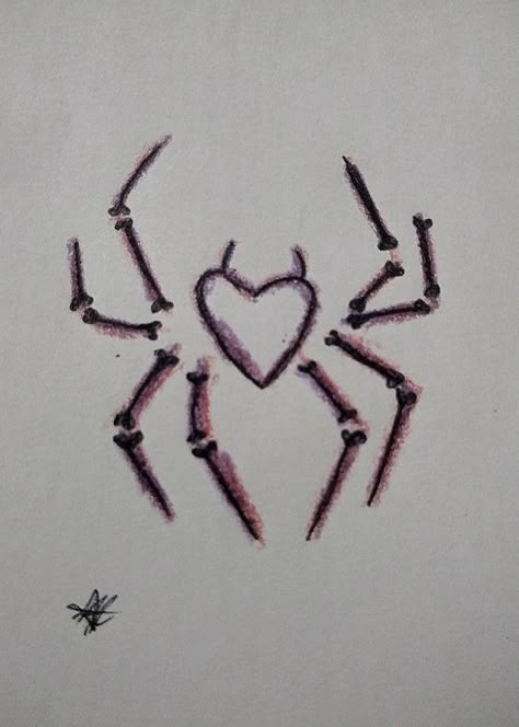 Gambling Drawing, Spider Cute, Minimal Tattoo Designs, Spider Drawing, Pencil Sketches Easy, Hand Doodles, Cute Easy Doodles, Drawing Guide, Easy Doodle Art