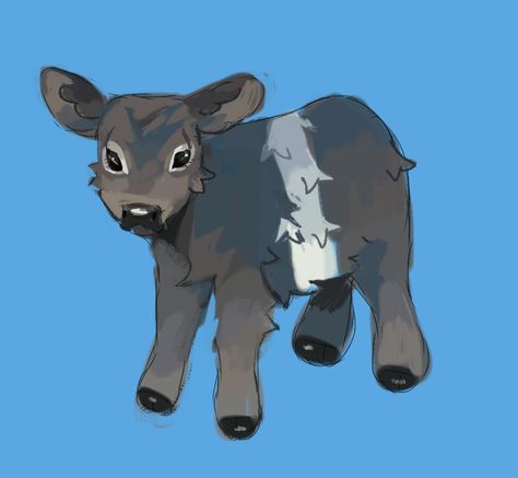 By hoofpeet/1coweverday on tumblr Cow Drawing, Cow Painting, Cow Art, Fantasy Creatures Art, Creature Concept Art, Creature Concept, Digital Art Tutorial, Creature Art, Art Project