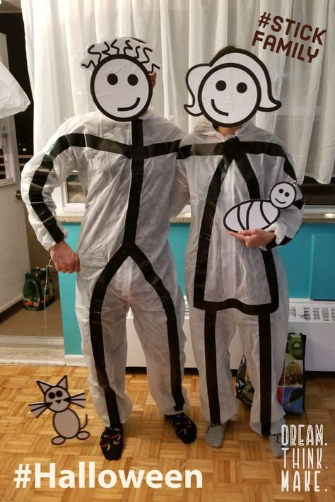 Stick Family Costume, Sea Costume Diy, Stick Figure Halloween Costume, Under The Sea Costume, Stick Figure Costume, Olympics Costume, Under The Sea Costumes, Anything But Clothes, Sea Costume