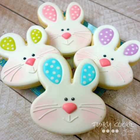 Conejo bunny Easter Easter Bunny Cookies, Easter Sugar Cookies, Spring Cookies, Bunny Cookies, Easter Baking, Pretty Cookies, Easter Cupcakes, Fancy Cookies, Creative Cookies