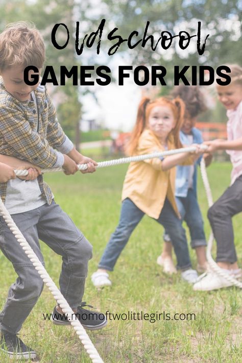 A great list of fun Old school games for kids, indoor games and outdoor games.  #outdoorgames #indoorgames #gamesforkids #oldschool #kidsplaying #playoutdoors Old School Games, Games For Siblings To Get Along, Non Competitive Games For Kids, Old Fashioned Picnic Games, Old School Games Outside, Miss Mary Mack, School Games For Kids, Old Fashioned Games, Outside Games