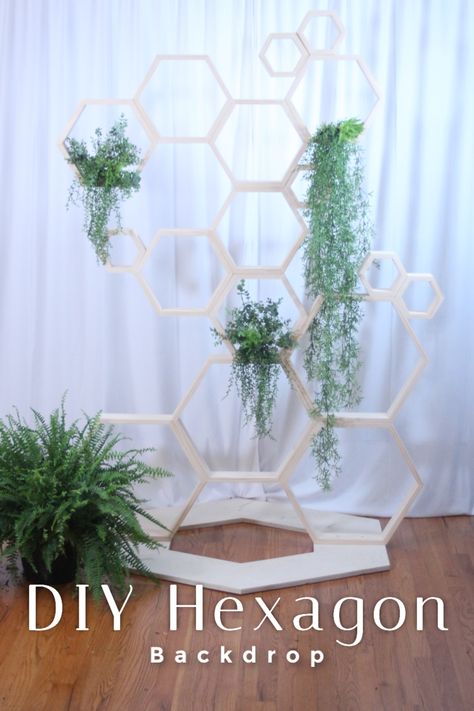 DIY Wood Hexagon Wedding Alter Hexagonal Cake, Background Css, Wedding Alter, Hexagon Wedding, Wood Hexagon, Wedding Alters, Images Design, Wedding Cake Stands, Background Drawing