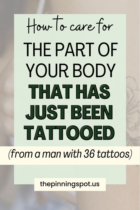 In this post, you'll learn how to care for the part of your body that has just been tattooed, straight from a man with 36 tattoos. So if you've ever wondered how to take care of tattoos to ensure they heal properly? Then, this guide is for you! We've gathered the best tattoo aftercare tips to help you through the healing process. From scabbing to cleaning, find all the instructions you need here. Tattoo Aftercare Instructions, Cheek Pimples, Tattoo Preparation, Tattoo Scabbing, Tattoo Aftercare Tips, Tatto Designs, Tattoo Healing Process, Tattoo Care Instructions, Beginner Tattoos