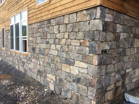 Stone Veneer Exterior Houses, Rustic Wainscoting, Stone Veneer Exterior, Real Stone Veneer, Stone Exterior Houses, Stone Chimney, Natural Stone Veneer, The Quarry, Stone Siding