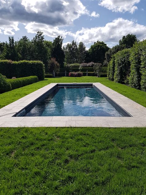 Dark Pool Liner, Backyard Pool Area, Italy Garden, Old Parents, 1920 Home, Backyard Swimming Pool, Pool Liner, Backyard Dreams, Home Backyard