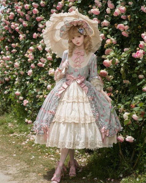 💐Tea party dress inspiration- Classic Lolita dress with floral print.✨ 👉Search 'MISP-607' on devilinspired.com #devilinspired #teaparty #teapartydress #lolitafasion #lolitacoord #classicdress #elegantdress Party Dress Inspiration, Dress With Floral Print, Classic Lolita, Tea Party Dress, Classic Dress, Lolita Dress, Lolita Fashion, Elegant Dress, Pretty Outfits