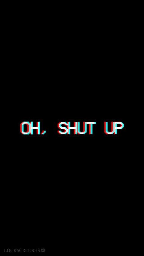 Shut Up, The Words, Black Background, A Black, Clock, Iphone, Green, Red, Blue