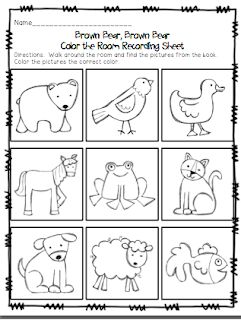 Brown Bear Coloring Pages Free Printable, Brown Bear Printables Free, Brown Bear Worksheet, Brown Bear Brown Bear Crafts, Brown Bear Brown Bear Preschool, Bear Activities Preschool, Brown Bear Printables, Bear Crafts Preschool, Brown Bear Brown Bear Activities