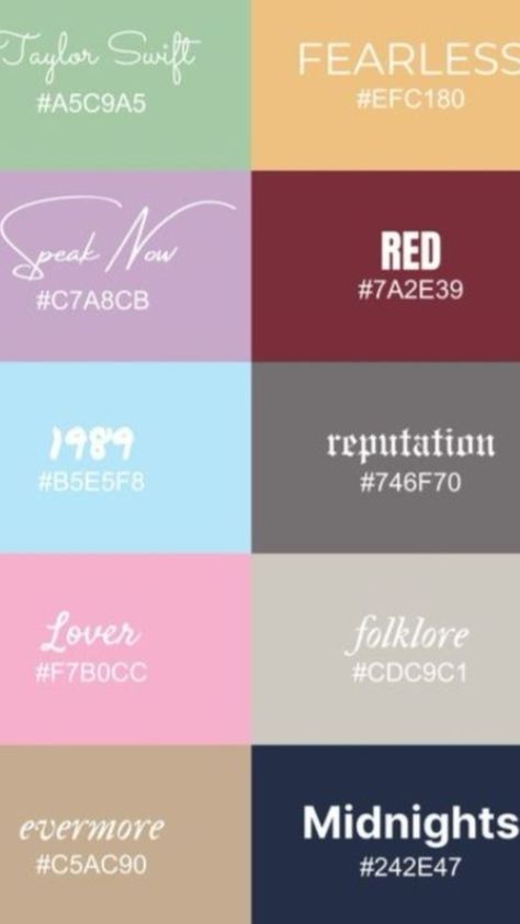 Fanart Inspiration, Taylor Swift Fearless, Taylor Swift Album, Eras Tour, Colour Palette, Taylor Swift, Swift, Fan Art