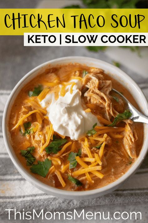 Low Carb Chicken Taco Soup, Low Carb Low Fat Recipes, Soup Appetizers, Chicken Taco Soup, Chicken Taco, Best Low Carb Recipes, Low Carb Soup, Low Carb Diet Recipes, Healthy Low Carb Recipes