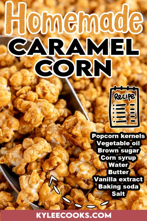 Master the art of making Homemade Caramel Corn! This easy, fool-proof recipe is perfect for holidays, gifts, or movie marathons. Sweet, crunchy, and oh-so-delicious. Pin this for your next snack craving! Carmel Corn Recipe Homemade, Carmel Corn Recipe, Best Caramel Corn, Homemade Caramel Corn Recipe, Carmel Popcorn, Caramel Corn Recipe, Homemade Caramel Corn, Caramel Corn Recipes, Popcorn Recipes Caramel